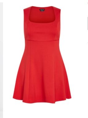 City Chic Bree Red Midi Dress